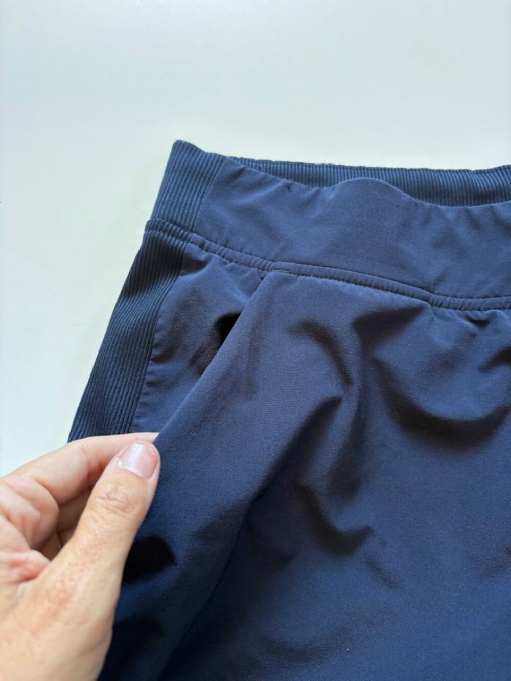 Athleta Brooklyn Mid Rise Ankle Trouser Pants NavyBlue Lightweight Packable - Picture 5 of 13